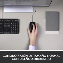 foto de COMBO TECLADO RATON LOGITECH MK120 USB NEGRO