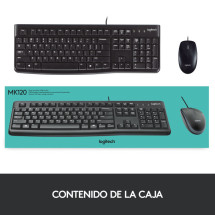 foto de COMBO TECLADO RATON LOGITECH MK120 USB NEGRO