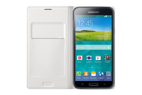 foto de Samsung EF-WG900B funda para teléfono móvil 12,9 cm (5.1) Funda cartera Blanco