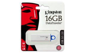foto de Kingston Technology DataTraveler G4 16GB 16GB USB 3.0 (3.1 Gen 1) Conector USB Tipo A Azul, Blanco unidad flash USB