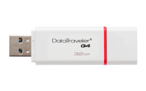 foto de Kingston Technology DataTraveler G4 32GB 32GB USB 3.0 (3.1 Gen 1) Tipo A Rojo, Color blanco unidad flash USB