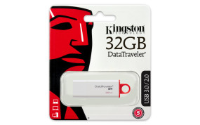 foto de Kingston Technology DataTraveler G4 32GB 32GB USB 3.0 (3.1 Gen 1) Tipo A Rojo, Color blanco unidad flash USB