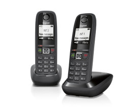 foto de Gigaset AS405 Duo Teléfono DECT Negro Identificador de llamadas
