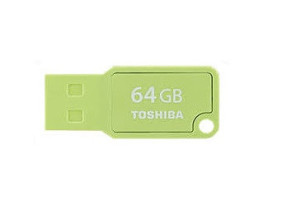 foto de Toshiba U201 64GB USB 2.0 Verde, Color blanco unidad flash USB