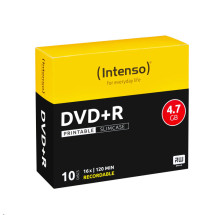 foto de DVD+R INTENSO 4,7GB 16X PRINTABLE SLIM CASE 10