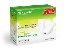 foto de TP-LINK AV1000 Ethernet Color blanco 2pieza(s) adaptador de red powerline