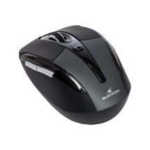 foto de Bluestork Media Mouse RF inalámbrico Óptico 1600DPI Negro, Metálico mano derecha