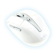 foto de Bluestork MEDIA Mouse RF inalámbrico Óptico 1600DPI Color blanco mano derecha