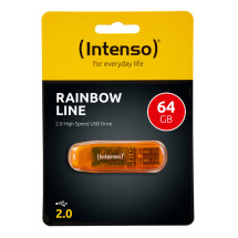 foto de Intenso Rainbow Line unidad flash USB 64 GB USB tipo A 2.0 Naranja