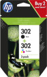 TINTA HP 302 PACK AHORRO NEGRO,TRI-COLOR X 2