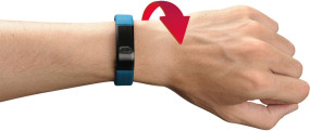 foto de Cellularline Easyfit Wristband activity tracker Inalámbrico IP55 Negro, Azul