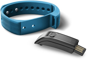 foto de Cellularline Easyfit Wristband activity tracker Inalámbrico IP55 Negro, Azul