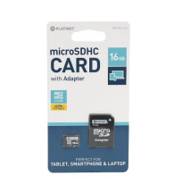 foto de Platinet 16GB MicroSDHC + Adapter SD 16GB MicroSDHC Clase 10 memoria flash