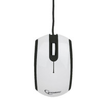 foto de Gembird MUS-105 USB Óptico 1200DPI Ambidextro Negro, Color blanco ratón