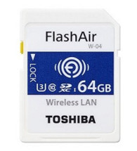 foto de SD TOSHIBA 64GB FLASH AIR UHS-I C10 WIFI