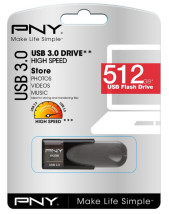 foto de PNY Attaché 4 unidad flash USB 512 GB USB tipo A 3.0 (3.1 Gen 1) Gris