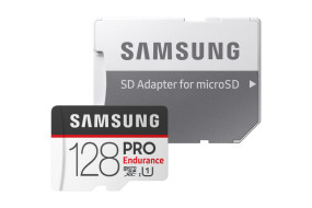 foto de MICRO SD SAMSUNG 128GB PRO ENDURANCE C10 R100/W30 CON ADAPTADOR