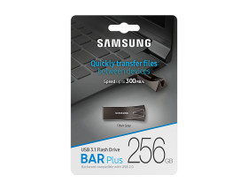 foto de Samsung MUF-256BE unidad flash USB 256 GB 3.0 (3.1 Gen 1) Conector USB Tipo A Gris, Titanio