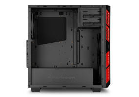 foto de Sharkoon AI7000 Silent carcasa de ordenador Midi-Tower Negro, Rojo