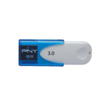 foto de PNY Attaché 4 3.0 64GB unidad flash USB USB tipo A 3.0 (3.1 Gen 1) Azul, Blanco