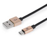 foto de CABLE MAILLON PREMIUM MICRO USB 2.4 ALUMINIO DORADO 1M