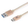 foto de Maillon Technologique Premium MTPTCNG301 cable USB 1 m USB 3.2 Gen 1 (3.1 Gen 1) USB A USB C Oro, Blanco