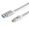foto de Maillon Technologique Premium MTPTCNS301 cable USB 1 m USB 3.2 Gen 1 (3.1 Gen 1) USB A USB C Plata, Blanco