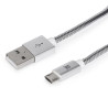 foto de CABLE MAILLON PREMIUM MICRO USB 2,4 METAL PLATEADO 1M