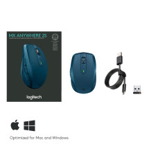 foto de Logitech MX Anywhere 2S ratón mano derecha RF inalámbrica + Bluetooth 4000 DPI