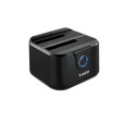 foto de DOCK TOOQ TQDS-802B 2xSATA 2,5/3,5 USB 3.0, CLONE OTB NEGRO