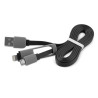 foto de CABLE ADAPTADOR 1LIFE USB 2 EN 1 FLAT NEGRO