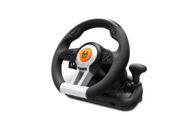 foto de VOLANTE Y PEDALES KROM K-WHEEL MULTIPLATAFORMA NEGRO