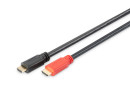 foto de CABLE DIGITUS VIDEO HDMI ALTA VELOCIDAD TIPO A M/AMP M/M 15M FullHD GOLD NEGRO
