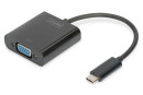 foto de CONVERSOR HUB DIGITUS VIDEO USB TIPO C A VGA FULL HD 1080P 19,5 CM NEGRO