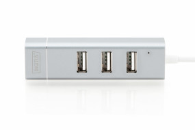 foto de CONVERSOR HUB DIGITUS USB-C TO 3 PUERTOS USB A/F 1X RJ45 10/100