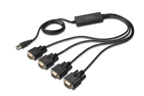 foto de CABLE DIGITUS 1.5M USB 2.0 a cable RS232*4 Chipset FT4232H