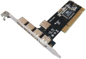 foto de TARJETA EXPANSION DIGITUS PCI USB 2.0 5x USB 4 externos 1 interno