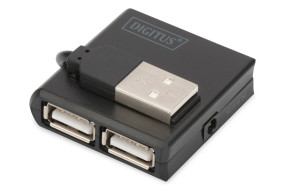 foto de HUB DIGITUS USB 2.0 4X USB A/F 1X USB B MINI/M