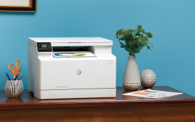 foto de HP Color LaserJet Pro Impresora multifunción M182n, Impresión, copia, escáner, Energéticamente eficiente; Gran seguridad