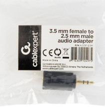 foto de Gembird A-3.5F-2.5M cable gender changer 3.5 mm 2,5 mm Negro
