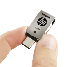 foto de HP x5000m unidad flash USB 64 GB USB Type-A / USB Type-C 3.2 Gen 1 (3.1 Gen 1) Acero inoxidable