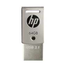 foto de HP x5000m unidad flash USB 64 GB USB Type-A / USB Type-C 3.2 Gen 1 (3.1 Gen 1) Acero inoxidable