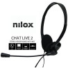foto de AURICULARES NILOX MICROFONO CONTROL VOL NEGRO ALAMBRICO DOBLE JACK