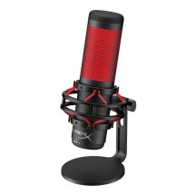 foto de HyperX QuadCast Negro, Rojo Micrófono de superficie para mesa