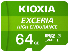 foto de MICRO SD KIOXIA 64GB EXCERIA HIGH ENDURANCE UHS-I C10 R98 CON ADAPTADOR