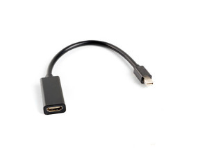 foto de ADATADOR LANBERG MINIDISPLAYPORT MACHO/HDMI HEMBRA 20CM NEGRO