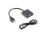 foto de ADAPTADOR LANBERG HDMI MACHO/VGA HEMBRA+MINIJACK 3.5MM HEMBRA 20CM