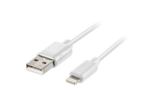 foto de Lanberg CA-USLM-10CU-0018-WH cable USB 1,8 m USB 2.0 USB A USB C/Lightning Blanco