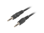 foto de CABLE ESTEREO LANBERG JACK 3.5MM MACHO/JACK 3.5MM MACHO 2M NEGRO