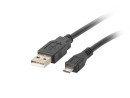 foto de Lanberg CA-USBM-10CC-0003-BK cable USB 0,3 m USB 2.0 Micro-USB B USB A Negro